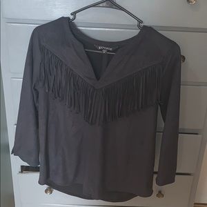Express Faux Leather Top